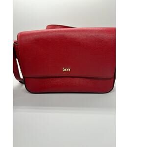 DKNY Bryant Park Flap Crossbody Red Leather Bag